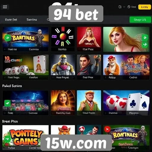 Comparação de jogos disponíveis no 94 bet